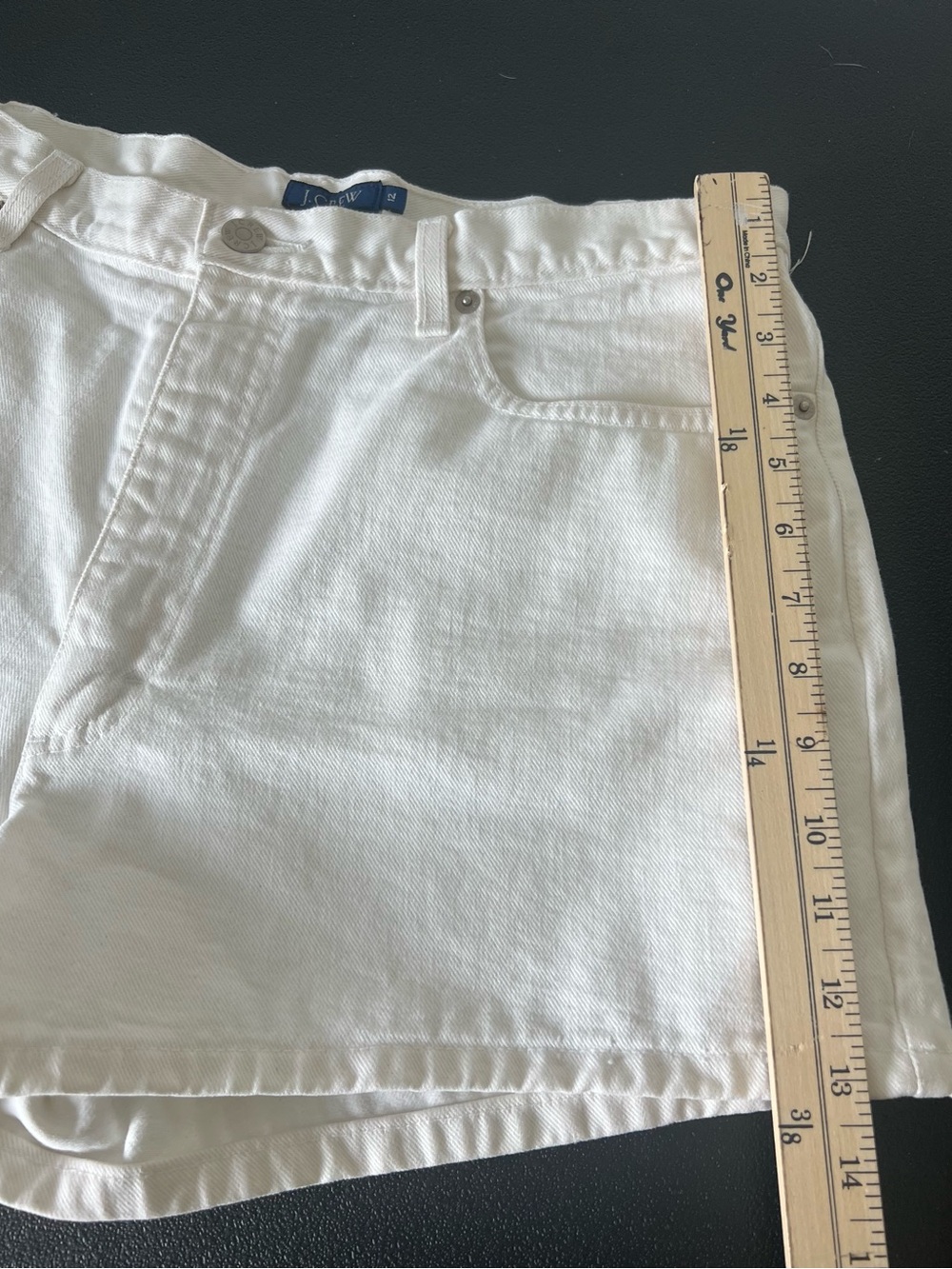 J.Crew White Denim Shorts Size 12 | 100% Cotton - Picture 5 of 8